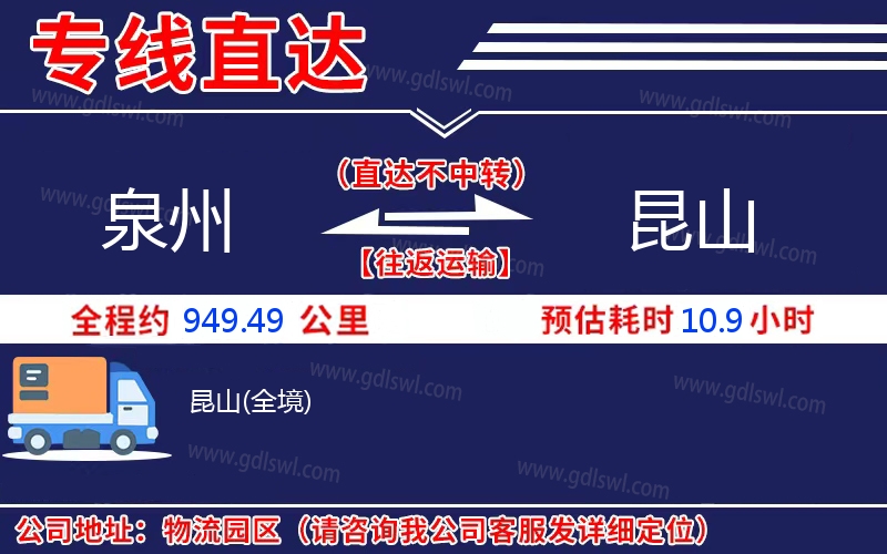 泉州到昆山物流公司